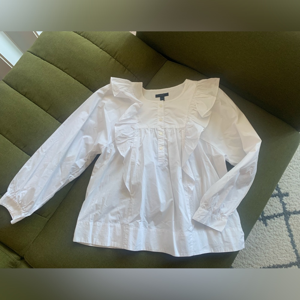 Moving Sale: French Style J.Crew Ruffle Blouse.